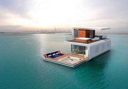 На искусственных островах в Дубаи построили плавающие виллы-курорты