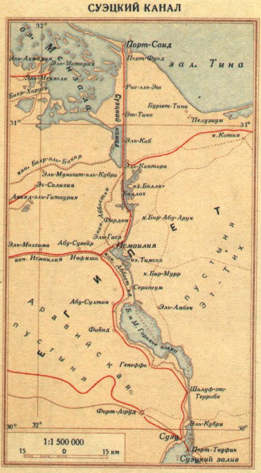 Карта Суэцкого канала - иллюстрация-к-материалу-иа-regnum