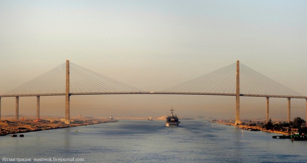 Мост чрез Суэцкий канал - иллюстрация-к-материалу-иа-regnum